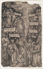 Christ on the Cross surrounded by mourners, ca. 1700-1800.