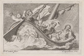 Christ on a boat with fishermen
