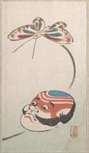 Butterfly and Mask of Yakko (the footman of a samurai)