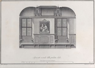 Plate 2: cross-section of the Hall of the Institute of Bologna