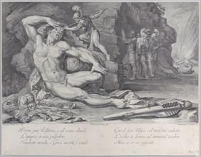 Plate 6: Ulysses driving a burning stake into Polyphemus' eye