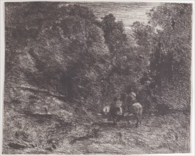 Two Travelers in a Forest (Le Cavalier en forêt et le piéton)