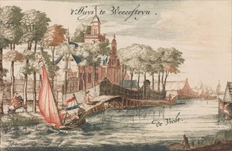 't Huys Weeresteyn by the river Vecht' in: Tooneel Der Voornaamste Nederlands Huizen