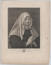 Portrait of a praying nun