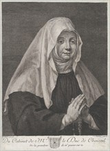 Portrait of a praying nun