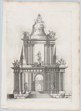 Triumphal arch with three crowns at top