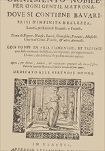 Ornamento nobile...Fatta da Lucretia Romana (Libro V of the Corona)