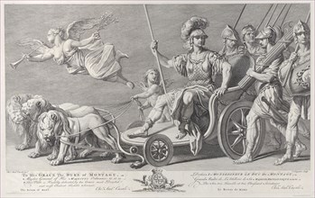 Mars on a chariot drawn by three lions