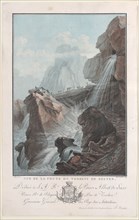 Vue de la chute du torrent de Gelten