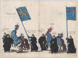 Plate 64: The magistrates of the city of Brussels marching in the funeral procession of Ar...