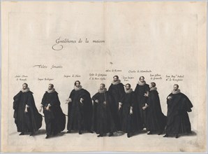 Plate 23: Gentlemen of the house marching in the funeral procession of Archduke Albert of ...