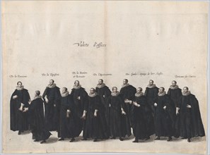 Plate 16: Valets marching in the funeral procession of Archduke Albert of Austria; from 'P...