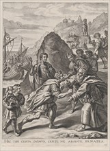 Plate 17: Aeneas welcomed by King Euandrus in Italy; from Guillielmus Becanus's 'Serenissi...