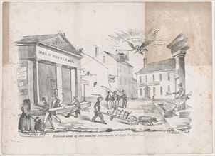 Caricature of a Bank of Maryland Crisis
