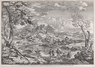 Landscape with a man showing Mercury the eagle of Jupiter