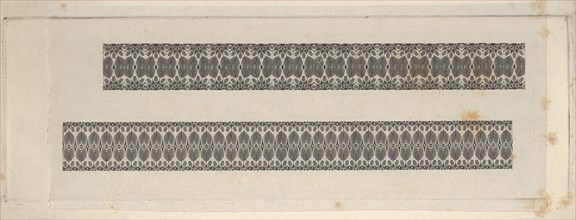 Banknote motifs: two bands of lathe work ornament