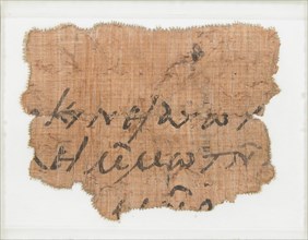 Papyrus Fragments of a Letter to Epiphanius