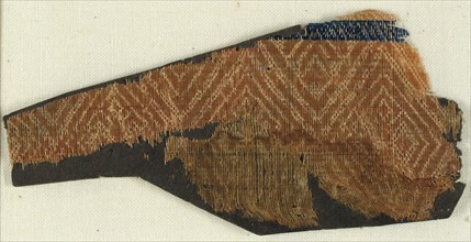 Textile with Old Rose in Diaper Pattern