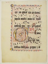 Manuscript Leaf with Initial F