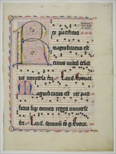 Manuscript Leaf with Initial R