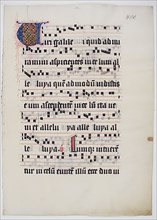 Manuscript Leaf with Initial V