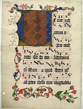 Manuscript Leaf with the Initial V