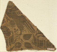 Textile with Eagle Attacking Dog