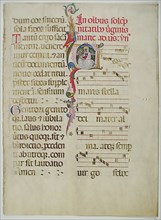Manuscript Leaf with Initial A