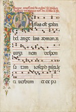 Manuscript Leaf with Saint John the Evangelist and Saint John the Baptist in an...