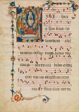 Manuscript Leaf with the Assumption of the Virgin in an Initial V