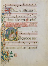 Manuscript Leaf with the Celebration of a Mass in an Initial S...