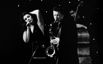 Jane Monheit and Paul Booth, Brecon Jazz Festival, Brecon, Powys, Wales, Aug 2001.