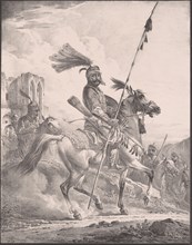 Kurd in military armor on horseback, 1819.