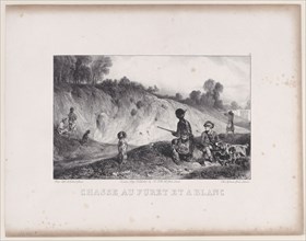 Hunting a Ferret with Blanks, from the series Hunting Scenes, 1829.