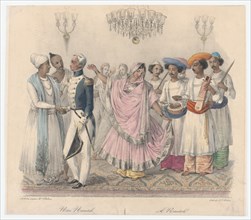 Une Nautch; from Twenty four Plates Illustrative of Hindoo and European Manners in Bengal, 1832.