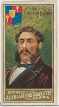 King of the Sandwich Islands, from World's Sovereigns series (N34) for Allen & Ginter Cigarettes, 1889.