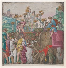 Sheet 5: Elephants, from The Triumph of Julius Caesar, 1599.