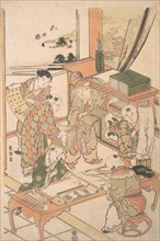 Chinese Boys Learning to Write and Paint, ca. 1785.