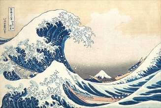 Under the Wave off Kanagawa (Kanagawa oki nami ura), also known as The Great Wave, from the series Thirty-six Views of Mount Fuji (Fugaku sanjurokkei), ca. 1830-32.