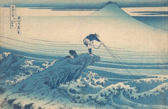 Kajikazawa in Kai Province (Koshu Kajikazawa), from the series Thirty-six Views of Mount Fuji (Fugaku sanjurokkei), ca. 1830-32.