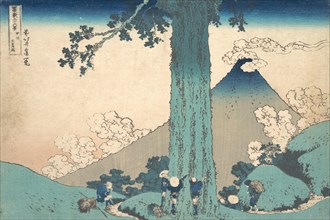 Mishima Pass in Kai Province (Koshu Mishima goe), from the series Thirty-six Views of Mount Fuji (Fugaku sanjurokkei), ca. 1830-32.