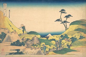 Lower Meguro (Shimo Meguro), from the series Thirty-six Views of Mount Fuji (Fugaku sanjurokkei), ca. 1830-32.