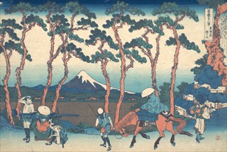 Hodogaya on the Tokaido (Tokaido Hodogaya), from the series Thirty-six Views of Mount Fuji (Fugaku sanjurokkei), ca. 1830-32.