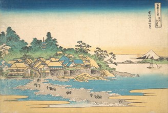 Enoshima in Sagami Province (Soshu Enoshima), from the series Thirty-six Views of Mount Fuji (Fugaku sanjurokkei), ca. 1830-32.