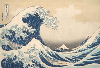 Under the Wave off Kanagawa (Kanagawa oki nami ura), or The Great Wave, from the series Thirty-six Views of Mount Fuji (Fugaku sanjurokkei) , ca. 1830-32.