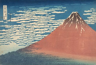 South Wind, Clear Sky (Gaifu kaisei), also known as Red Fuji, from the series Thirty-six Views of Mount Fuji (Fugaku sanjurokkei), ca. 1830-32.