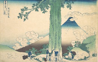 Mishima Pass in Kai Province (Koshu Mishima goe), from the series Thirty-six Views of Mount Fuji (Fugaku sanjurokkei, ca. 1830-32.