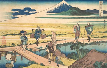 Nakahara in Sagami Province (Soshu Nakahara), from the series Thirty-six Views of Mount Fuji (Fugaku sanjurokkei), ca. 1830-32.
