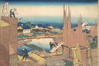 Tatekawa in Honjo (Honjo Tatekawa), from the series Thirty-six Views of Mount Fuji (Fugaku sanjurokkei), ca. 1830-32.