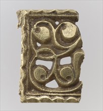 Fragment of a Gold Attachment Plate for a Buckle, Avar, 700s.